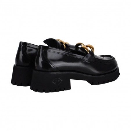 MOCASSINO ABRASIVATO CON ACCESSORIO POESIE VENEZIANE JMC69 NERO