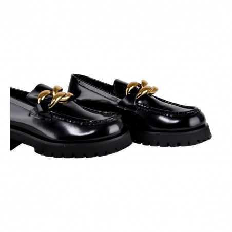 MOCASSINO ABRASIVATO CON ACCESSORIO POESIE VENEZIANE JMC69 NERO