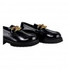 MOCASSINO ABRASIVATO CON ACCESSORIO POESIE VENEZIANE JMC69 NERO