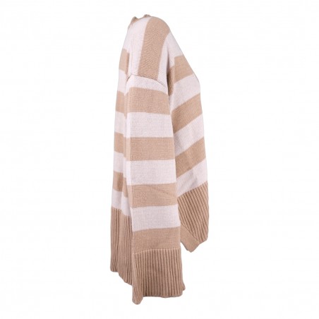 CARDIGAN RIGHE M/CACHEMIRE SO ALLURE R33040 CAMEL