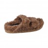 FURRY SLIPPER PLASTIC BUCKLE COLORS OF CALIFORNIA HC.FURBIO018 TAN