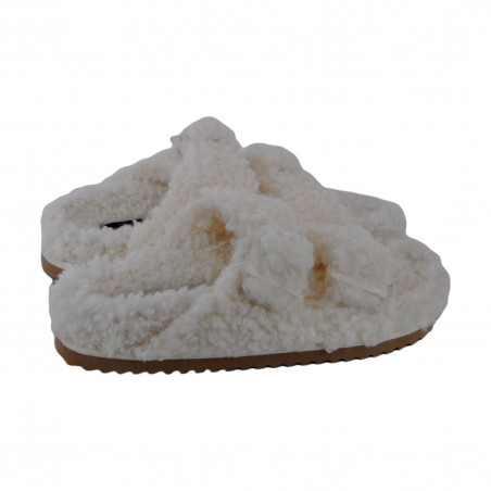 FURRY SLIPPER PLASTIC BUCKLE COLORS OF CALIFORNIA HC.FURBIO018 WHI