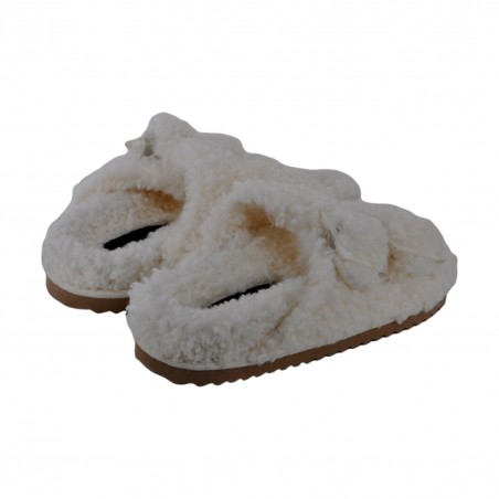 FURRY SLIPPER PLASTIC BUCKLE COLORS OF CALIFORNIA HC.FURBIO018 WHI