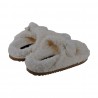 FURRY SLIPPER PLASTIC BUCKLE COLORS OF CALIFORNIA HC.FURBIO018 WHI