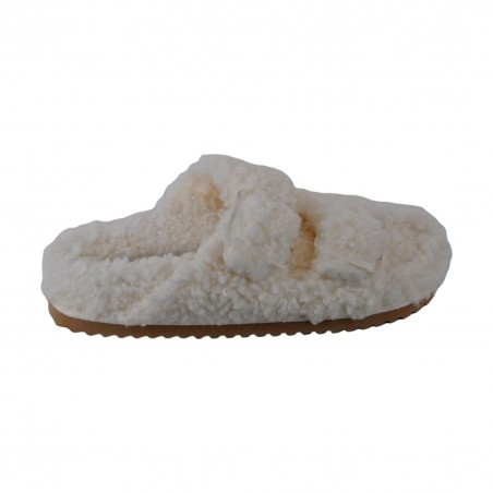 FURRY SLIPPER PLASTIC BUCKLE COLORS OF CALIFORNIA HC.FURBIO018 WHI