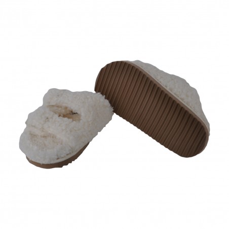 FURRY SLIPPER PLASTIC BUCKLE COLORS OF CALIFORNIA HC.FURBIO018 WHI