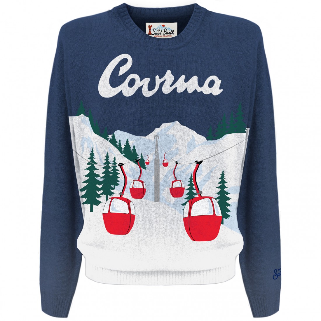 CREWNECK SWEATER COURMA CABLE 61 MC2 SAINT BARTH HERONC 00128C