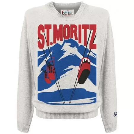 CREWNECK SWEATER MORI POSTCARD 10 MC2 SAINT BARTH HERONC 00547C