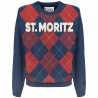 CREWNECK SWEATER EMB MORI ARGYLE 6141 MC2 SAINT BARTH HERONP 00794C