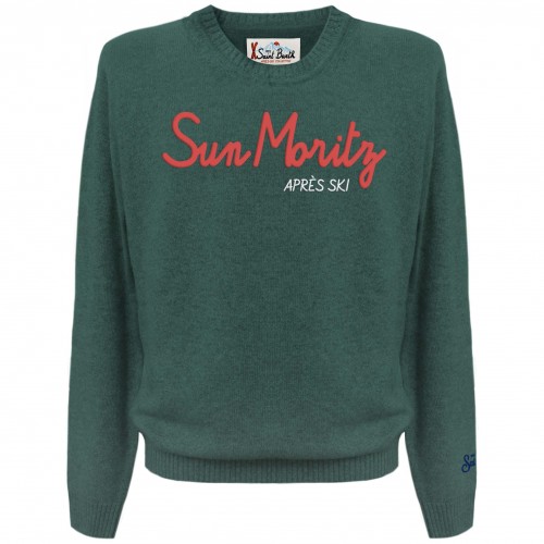 ROUND-NECK SWEATER EMB MORI 51 MC2 SAINT BARTH HERON 01416C