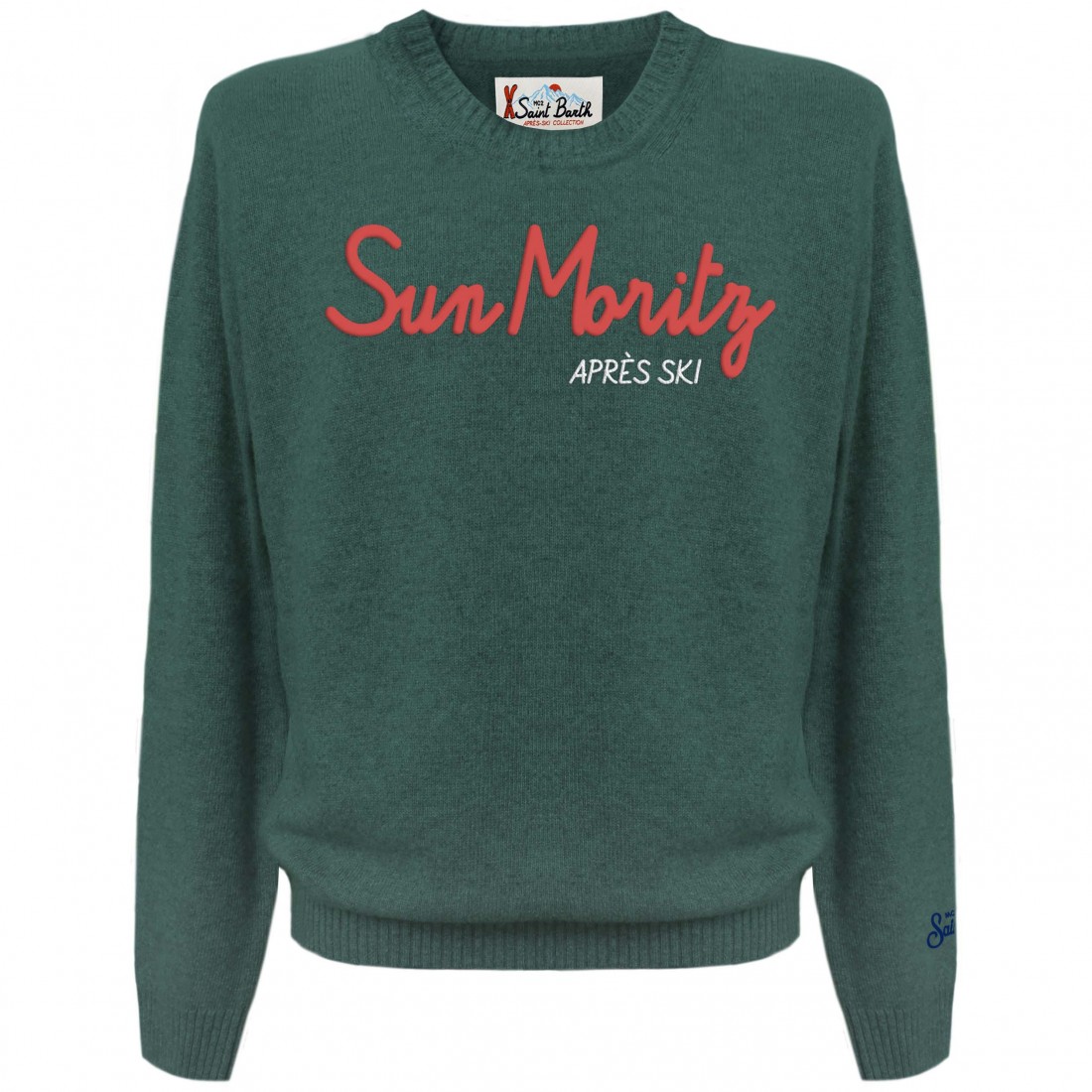 ROUND-NECK SWEATER EMB MORI 51 MC2 SAINT BARTH HERON 01416C