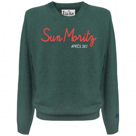 ROUND-NECK SWEATER EMB MORI 51 MC2 SAINT BARTH HERON 01416C
