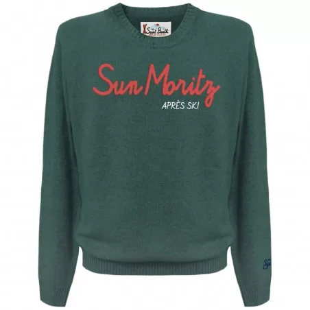 ROUND-NECK SWEATER EMB MORI 51 MC2 SAINT BARTH HERON 01416C