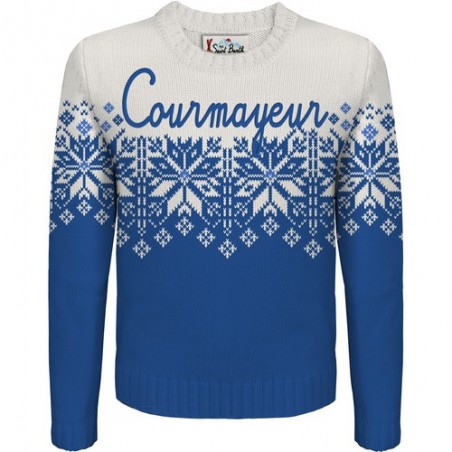 CREWNECK NORDIC SWEATER EMB COURMA NOR 1017 MC2 SAINT BARTH BOMBARDINOP 00123C
