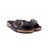 CIABATTA MADRID BIG BUCKLE OILED LEATHER BIRKENSTOCK 1006523 BLACK