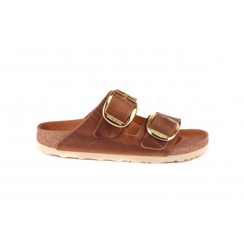 CIABATTA FIBBIE ARIZONA OILED LEATHER BIRKENSTOCK 1011073 COGNAC