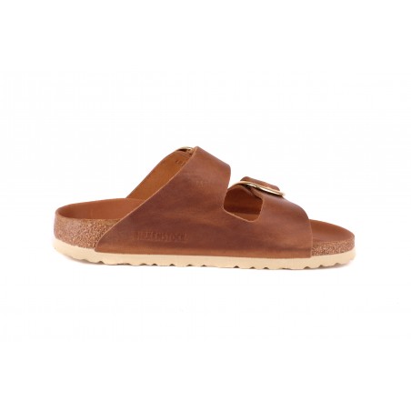 CIABATTA FIBBIE ARIZONA OILED LEATHER BIRKENSTOCK 1011073 COGNAC