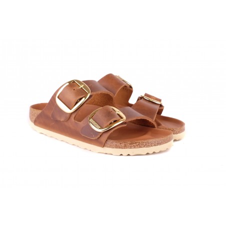 CIABATTA FIBBIE ARIZONA OILED LEATHER BIRKENSTOCK 1011073 COGNAC