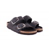 CIABATTA ARIZONA BIG BUCKLE OILED LEATHER BIRKENSTOCK 1011075 BLACK