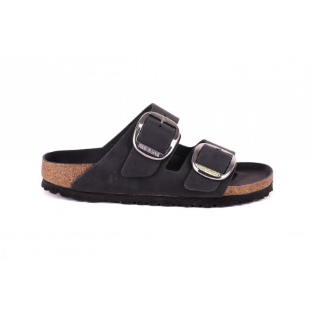 CIABATTA ARIZONA BIG BUCKLE OILED LEATHER BIRKENSTOCK 1011075 BLACK