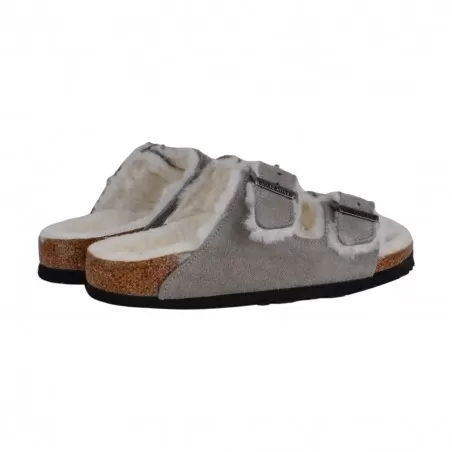 CIABATTA ARIZONA SHEARLING SUEDE LEATHER BIRKENSTOCK 1017403 STONE