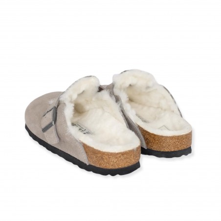 SABOT BOSTON  SHEARLING BIRKENSTOCK 1017651 STONE