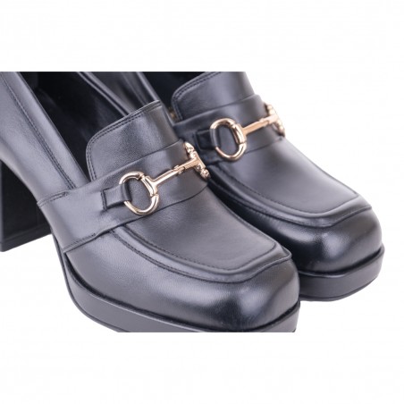 MOCASSINO CON MORSETTO POESIE VENEZIANE FCA122 NERO