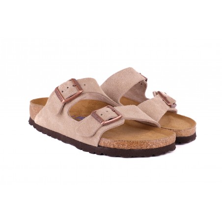 CIABATTA ARIZONA SUEDE LEATHER BIRKENSTOCK 951303 TAUPE