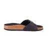 CIABATTA MADRID BIG BUCKLE OILED LEATHER BIRKENSTOCK 1006523 BLACK