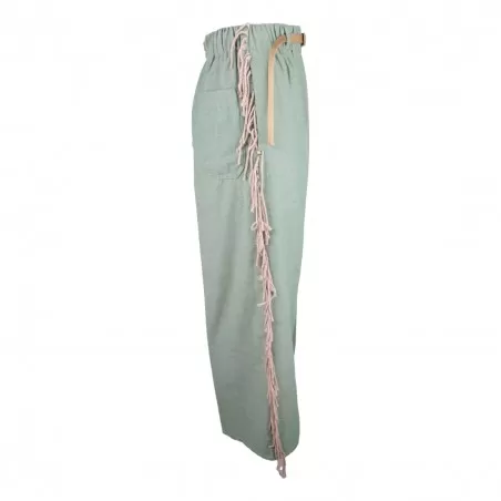PANTALONE LUNGO CON FRANGE WHITE SAND 22WSD14224 121