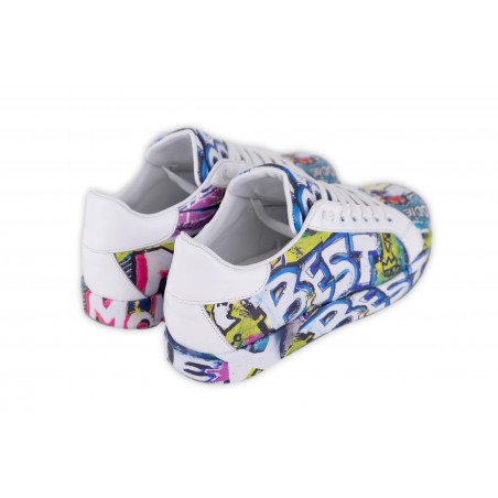 SNEAKERS SCRITTA BEST    / RISE 22YA-1205 BIANCO