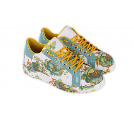 SNEAKERS PATENT  LEATHER / RISE 22YA-1224 TURCHESE