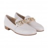 MOCASSINO IN VITELLO CON ACCESSORIO CATENA SITON 8173 BURRO