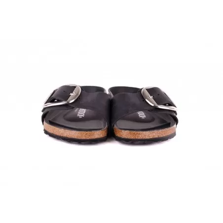 CIABATTA MADRID BIG BUCKLE OILED LEATHER BIRKENSTOCK 1006523 BLACK