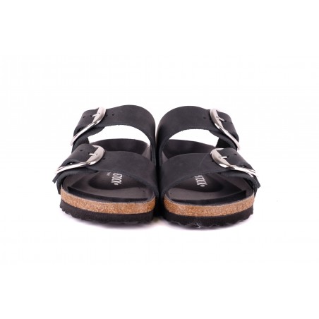 CIABATTA ARIZONA BIG BUCKLE OILED LEATHER BIRKENSTOCK 1011075 BLACK