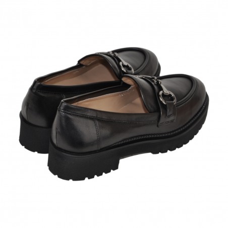 MOCASSINO CON MORSETTO LA PARIGINA V7000-131-G NERO