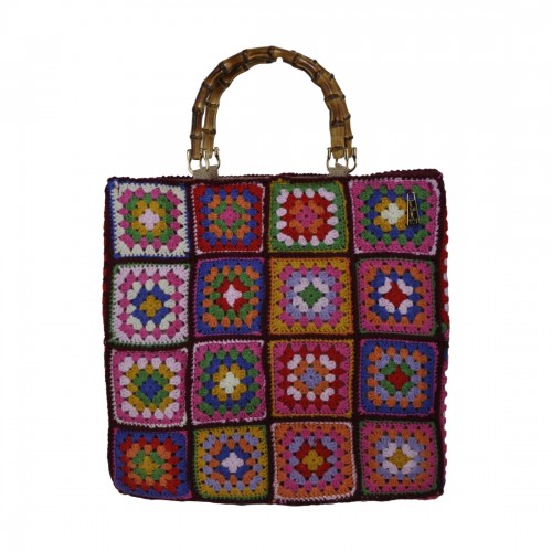 BORSA CROCHET GRANDE DUE MANICI LA MILANESA XWC1 B
