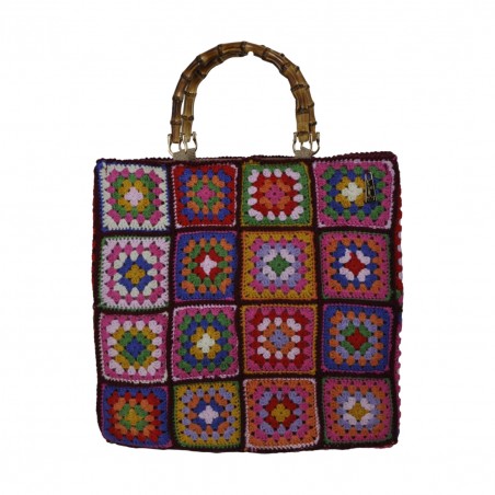 BORSA CROCHET GRANDE DUE MANICI LA MILANESA XWC1 B