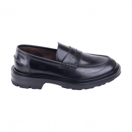 MOCASSINO IN PELLE BARRETT 222U053.10 NERO