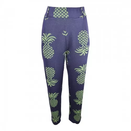 PANTALONE STAMPA LUCE PANAMA BLU