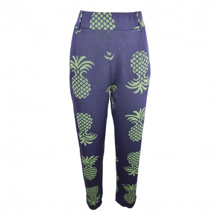 PANTALONE STAMPA LUCE PANAMA BLU