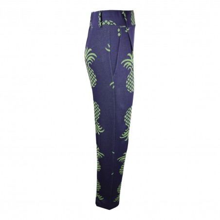 PANTALONE STAMPA LUCE PANAMA BLU