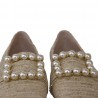 MOCASSINO TWEED ACCESSORIO FESTA FELISA BEIGE