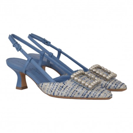 CHANEL TWEED ACCESSORIO FESTA STEFI BLU