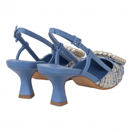 CHANEL TWEED ACCESSORIO FESTA STEFI BLU