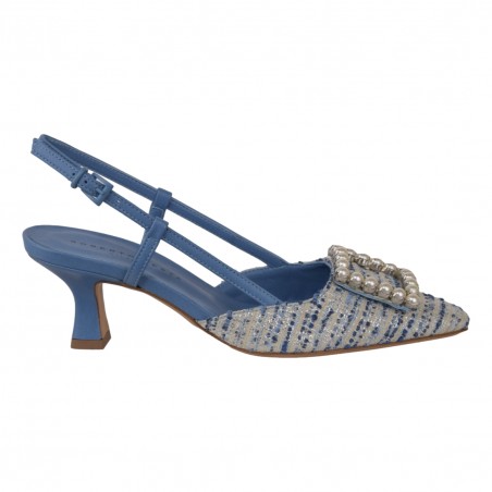 CHANEL TWEED ACCESSORIO FESTA STEFI BLU