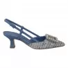 CHANEL TWEED ACCESSORIO FESTA STEFI BLU