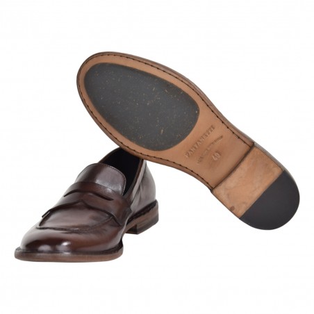 MOCASSINO PELLE PANTANETTI 16355E TABACCO