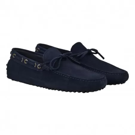 MOCASSINO CAMOSCIO ALLACCIATO SEBOYS 2696P BLU