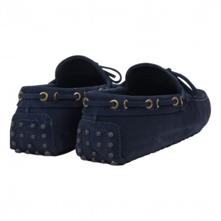MOCASSINO CAMOSCIO ALLACCIATO SEBOYS 2696P BLU